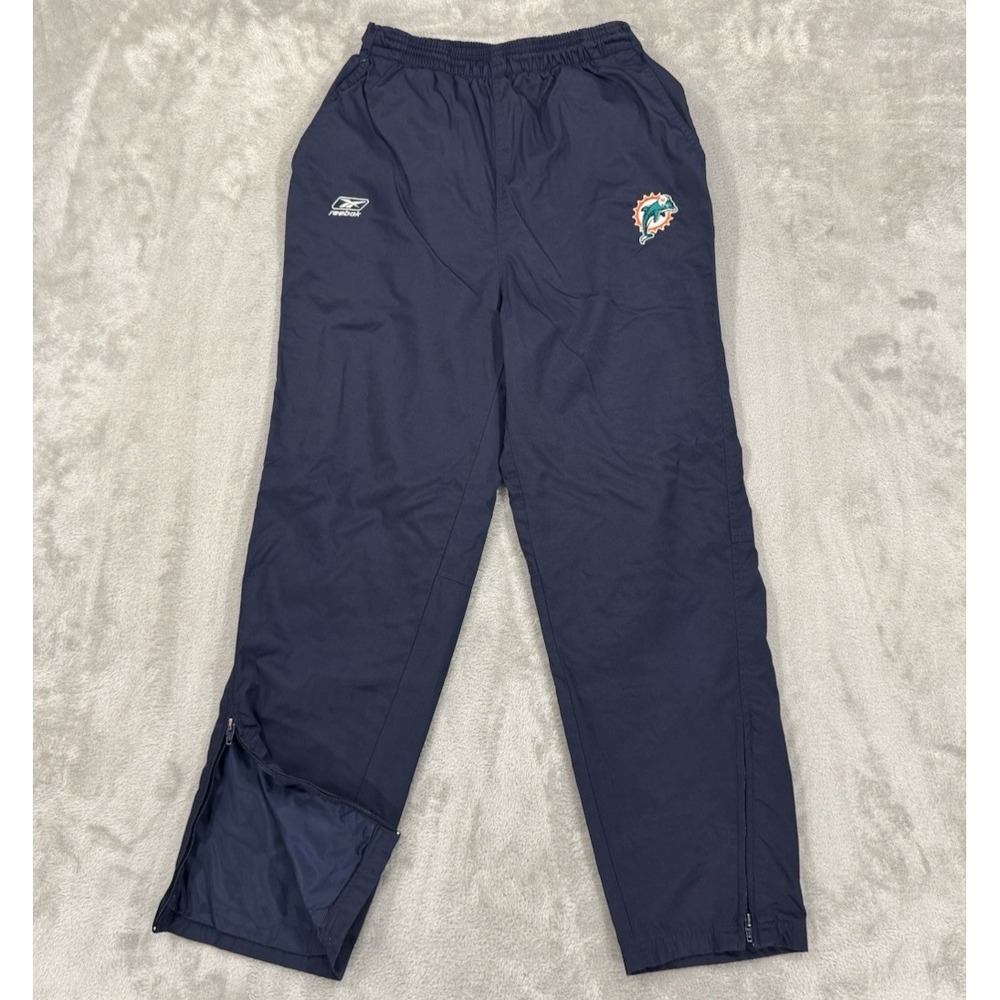 Vintage‎ Reebok Track Pants Mens L Miami Dolphins Embroidered NFL Team Apparel